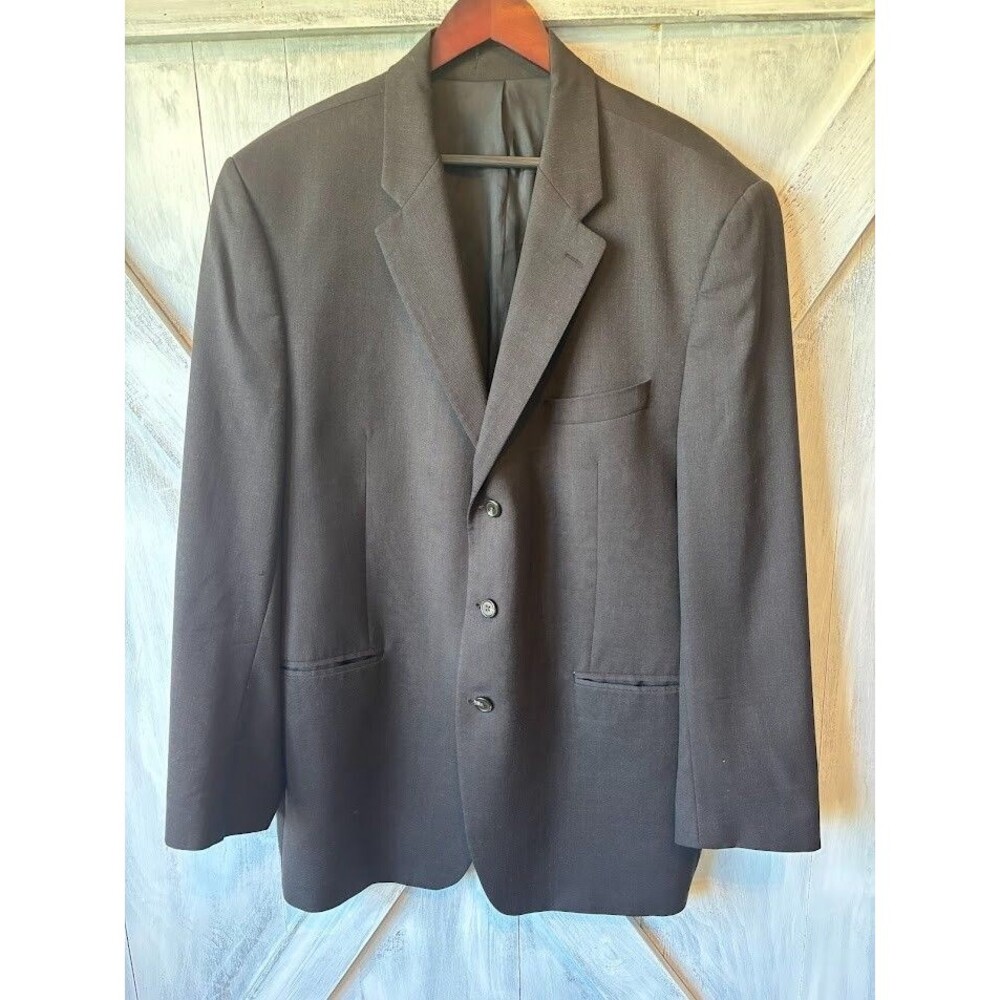 LAUREN RALPH LAUREN 100% Wool Men's Black Blazer Suit Jacket SK Brands